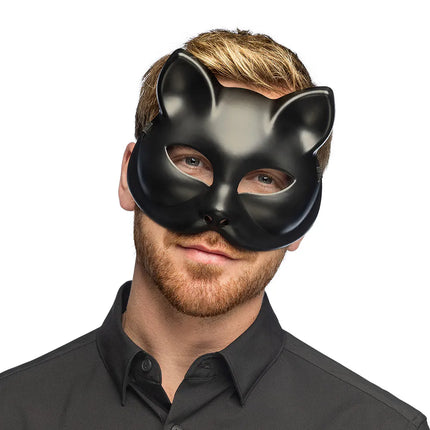 Feestbazaar Masker Kitty Zwart