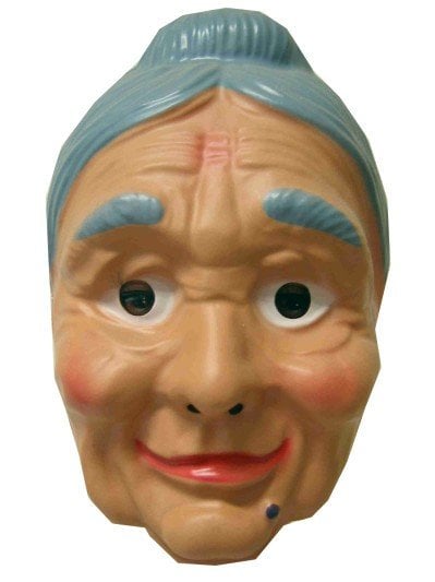Feestbazaar Masker Oma + knotje plastic