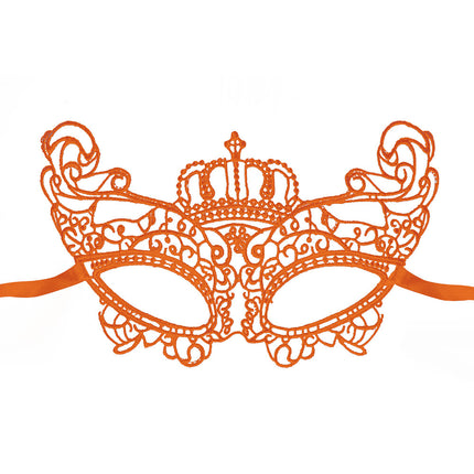 Feestbazaar Masker oranje kant