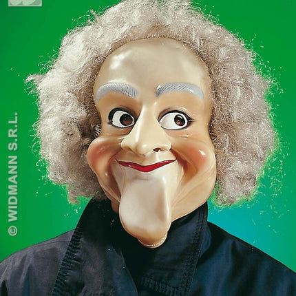 Feestbazaar Masker oude man met haar en grote kin