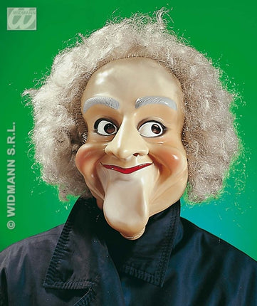 Feestbazaar Masker oude man met haar en grote kin