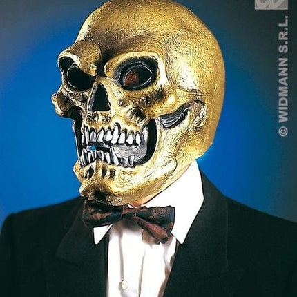 Feestbazaar Masker Schedel goud
