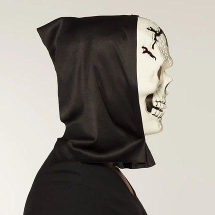 Feestbazaar Masker Schedel met Kap Bone Shadow