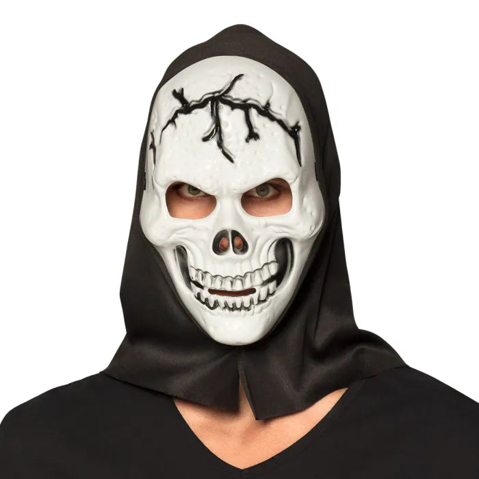 Feestbazaar Masker Schedel met Kap Bone Shadow