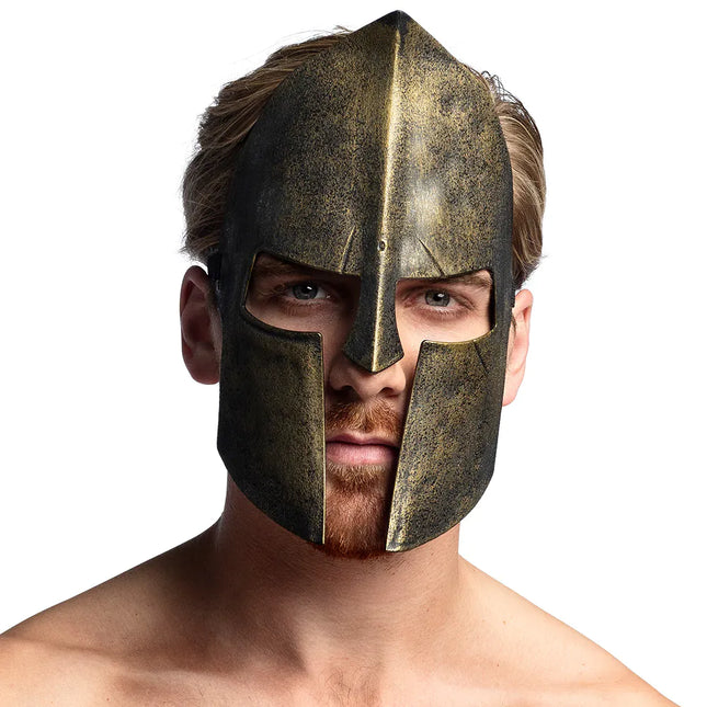 Feestbazaar Masker Spartaan Historisch Brons