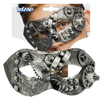 Feestbazaar Masker Steamgear Zilver