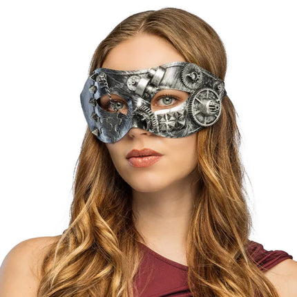 Feestbazaar Masker Steamgear Zilver