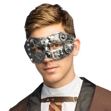 Feestbazaar Masker Steamgear Zilver