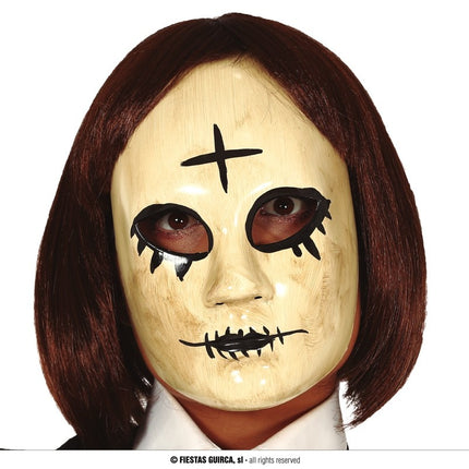 Feestbazaar Masker Vrouwen Skelet Kruis