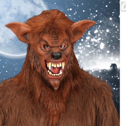 Feestbazaar Masker Weerwolf met Pluche haar