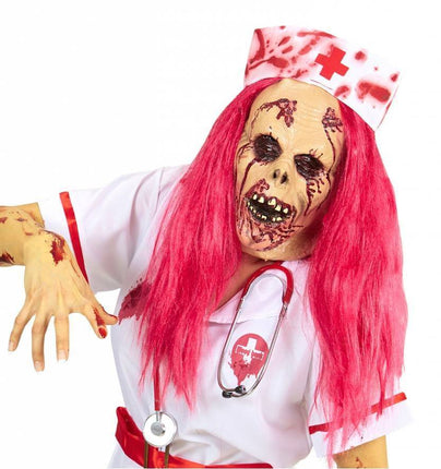 Feestbazaar Masker Zombie Verpleegster