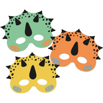 Feestbazaar Maskers Dino Roars (6st)