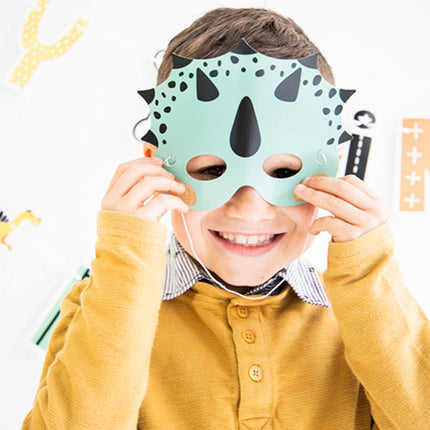Feestbazaar Maskers Dino Roars (6st)