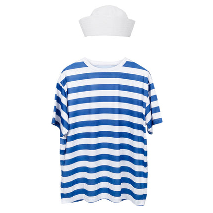 Feestbazaar Matroos Set Blauw/Wit