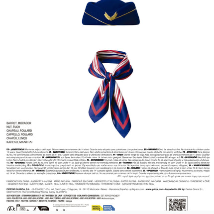 Feestbazaar Matrozen Set Sailor Chic Blauw-Rood