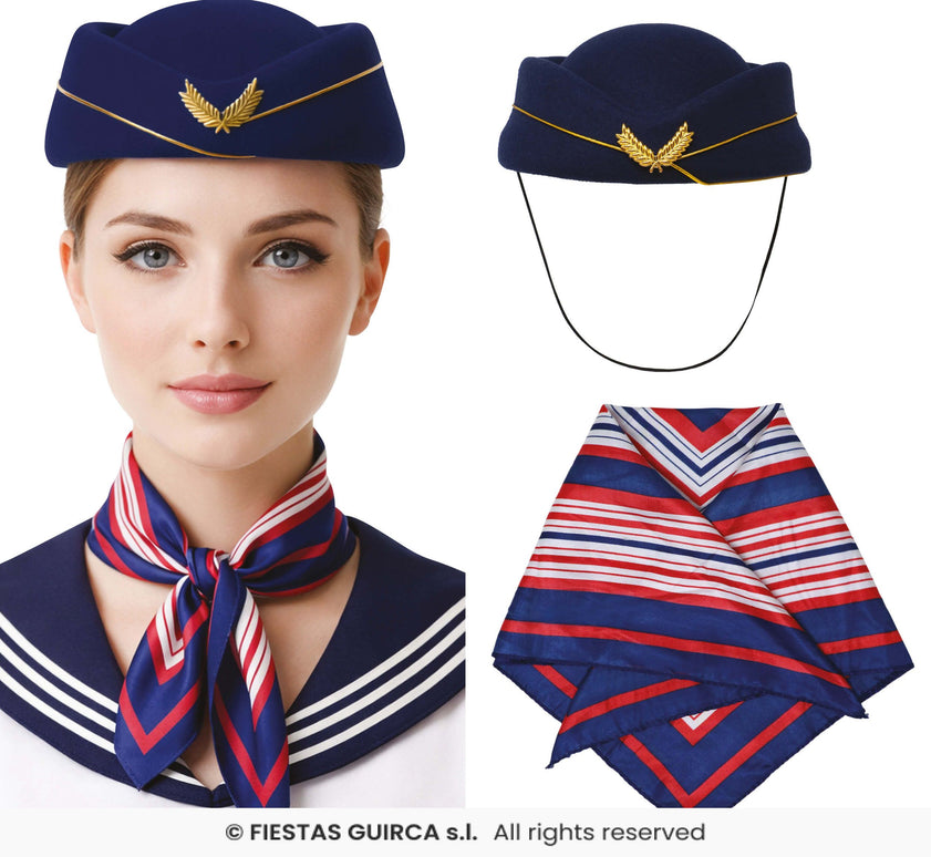 Feestbazaar Matrozen Set Sailor Chic Blauw-Rood