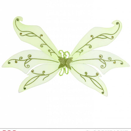 Feestbazaar Maxi Vleugel groen glitter
