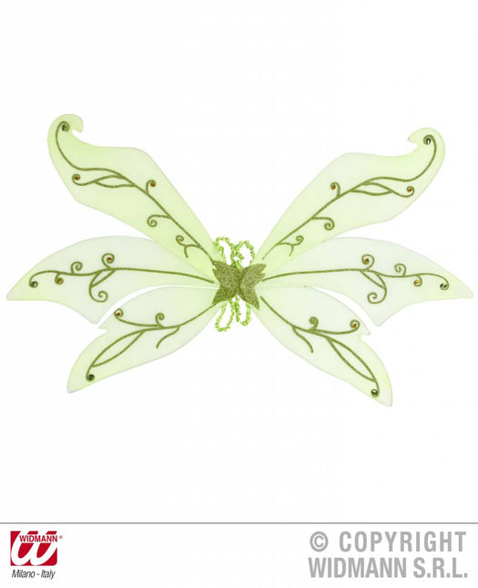 Feestbazaar Maxi Vleugel groen glitter