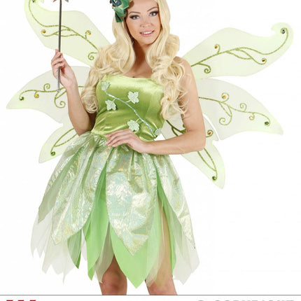Feestbazaar Maxi Vleugel groen glitter