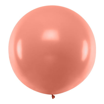 Feestbazaar Mega Ballon Metallic Rosé Goud - 1m