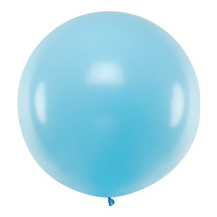 Feestbazaar Mega Ballon Pastel Lichtblauw - 1m