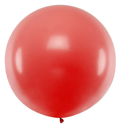 Feestbazaar Mega Ballon Pastel Rood 100cm