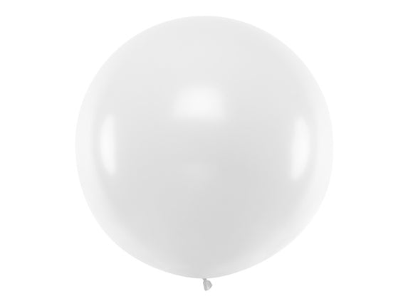 Feestbazaar Mega Ballon Pastel Wit (100 cm)