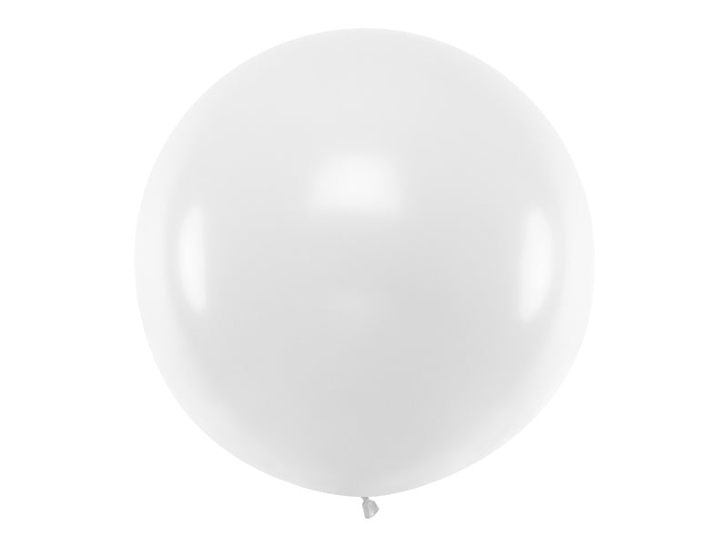 Feestbazaar Mega Ballon Pastel Wit (100 cm)