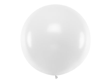 Feestbazaar Mega Ballon Pastel Wit (100 cm)