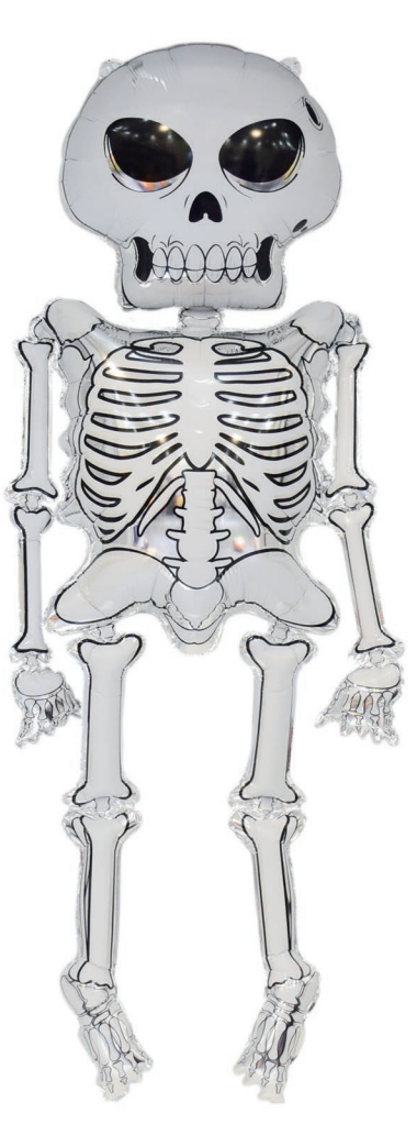 Feestbazaar Mega Folieballon Skeleton Halloween (158cm)