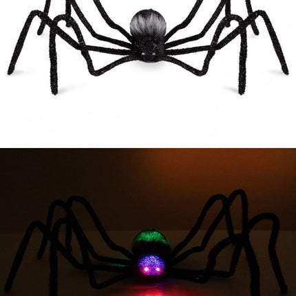 Feestbazaar Mega Spin Zwart met licht in ogen (125cm)