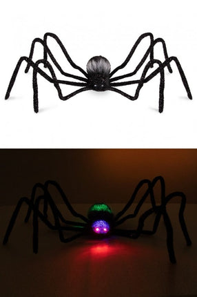 Feestbazaar Mega Spin Zwart met licht in ogen (125cm)