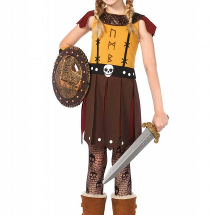 Feestbazaar Meisjes Viking Warrior kostuum