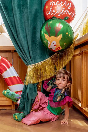 Feestbazaar Merry Christmas folieballon Rood 45 cm