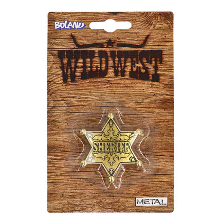 Feestbazaar Metalen Badge 'Sherrif' Goud