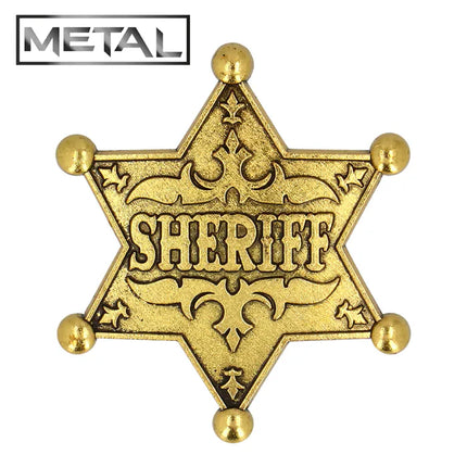 Feestbazaar Metalen Badge 'Sherrif' Goud