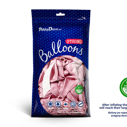 Feestbazaar Metallic Ballonnen Candy Pink - 50 Stuks