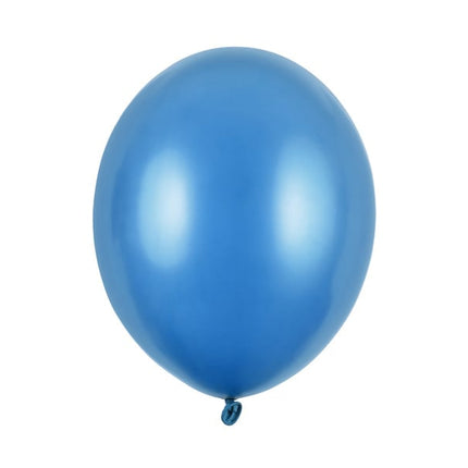 Feestbazaar Metallic Ballonnen Caribbean Blauw (50st)