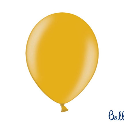 Feestbazaar Metallic Ballonnen Goud - 50 Stuks