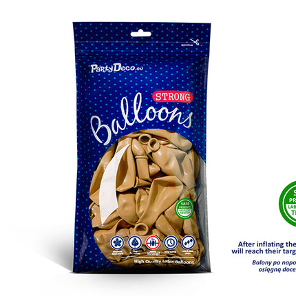 Feestbazaar Metallic Ballonnen Goud - 50 Stuks