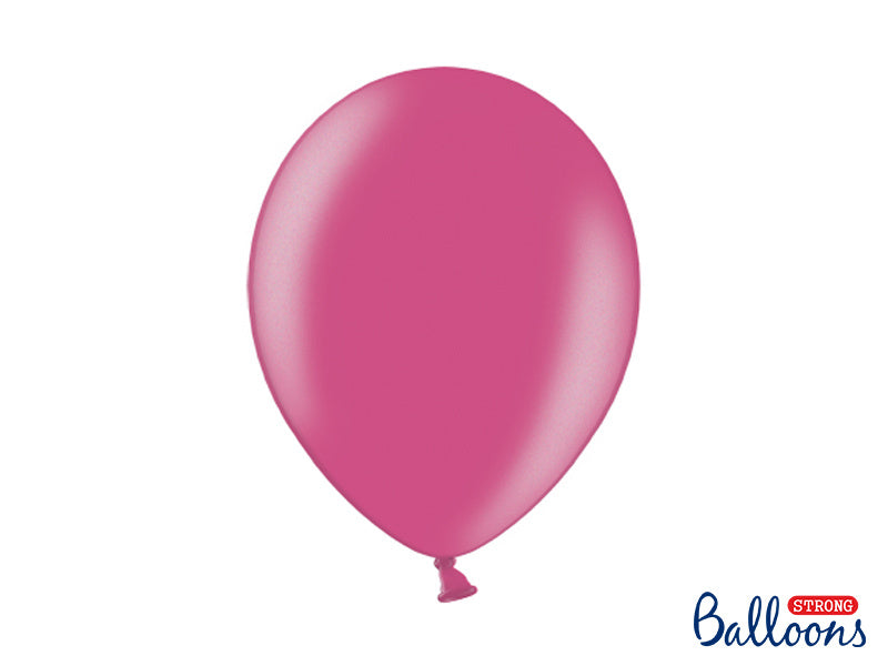 Feestbazaar Metallic ballonnen Hot Pink - 50 Stuks