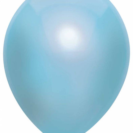 Feestbazaar Metallic ballonnen lichtblauw 100 stuks 30cm