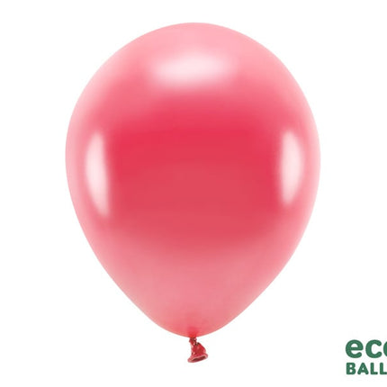 Feestbazaar Metallic Ballonnen Lichtrood Premium Organic (100st)