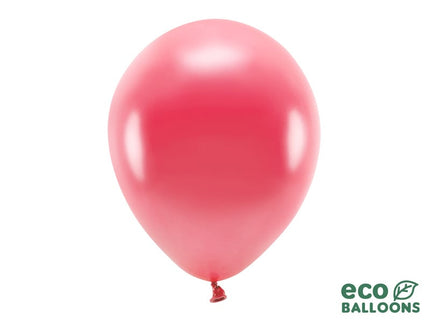 Feestbazaar Metallic Ballonnen Lichtrood Premium Organic (100st)