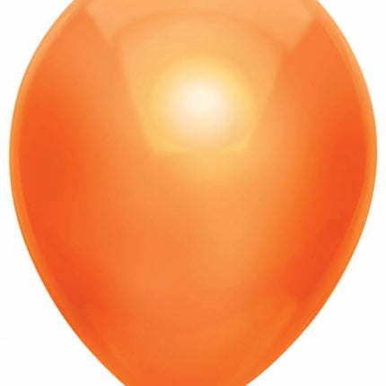Feestbazaar Metallic Ballonnen Oranje 30cm - 10 stuks