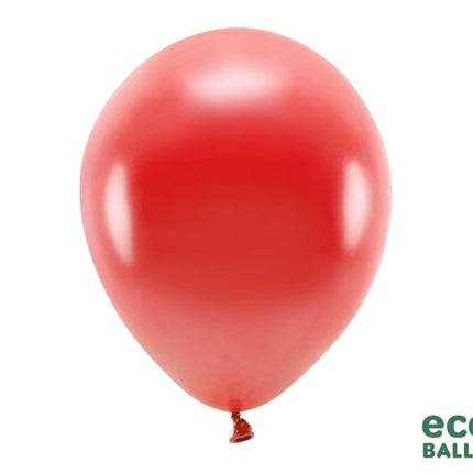 Feestbazaar Metallic Ballonnen Rood Premium Organic (100st)