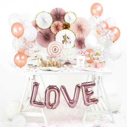 Feestbazaar Metallic Ballonnen Rosé Goud - 10 Stuks