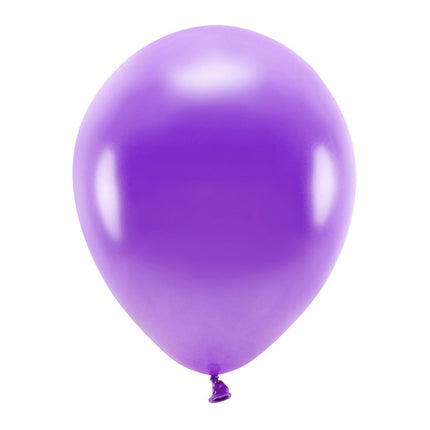 Feestbazaar Metallic Ballonnen Violet Premium Organic (10st)
