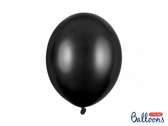 Feestbazaar Metallic Ballonnen Zwart - 50 Stuks