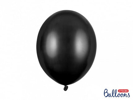 Feestbazaar Metallic Ballonnen Zwart - 50 Stuks